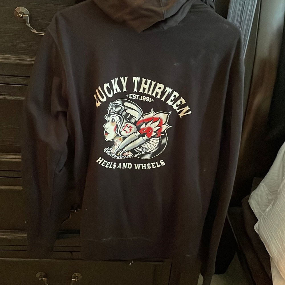 Lucky13 zip sweatshirt 2X. Worn twice. EUC